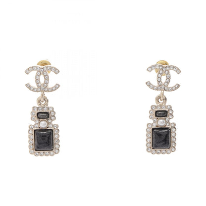 シャネル ココマーク 香水ボトルモチーフ ピアス ゴールド系 クリア系 アクセサリー CHANEL