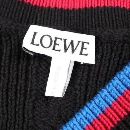ロエベ アナグラム ニット ベスト ブラック系 レッド系 ブルー系 トップス LOEWE