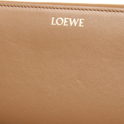 ロエベ ノット ジップアラウンドウォレット ラウンド長財布 ブラウン系