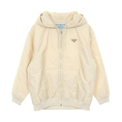 プラダ Re-Nylon ライトウェイト フーデッド 中綿ジップアップジャケット ブルゾン ベージュ系