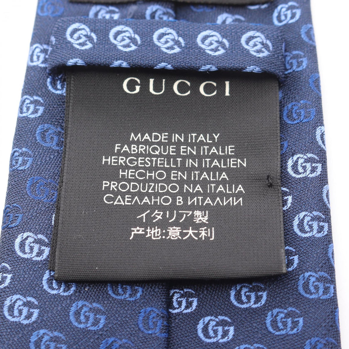 グッチ ダブルG ネクタイ ネイビー系