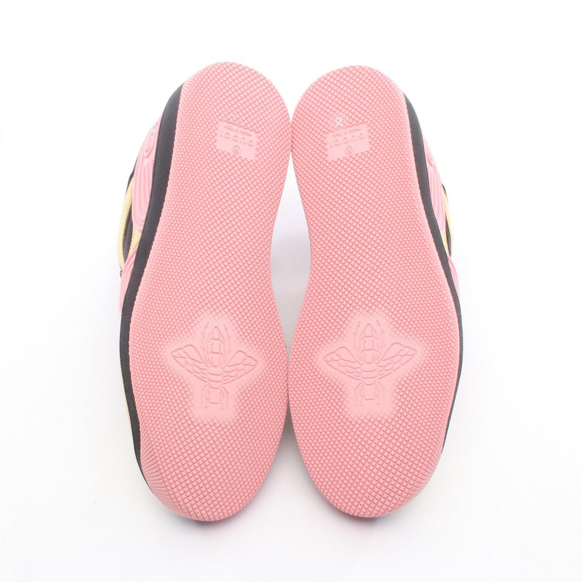 グッチ BASKET LOW スニーカー ゴールド系 ピンク系 ブラック系
