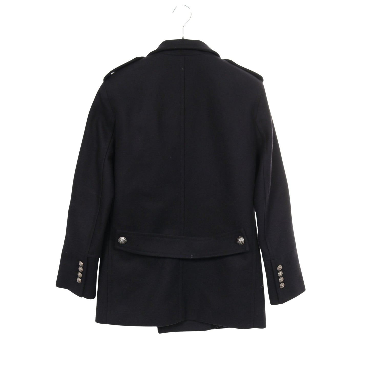 ナポレオン ジャケット コート ウール ダークネイビー バルマン アウター BALMAIN