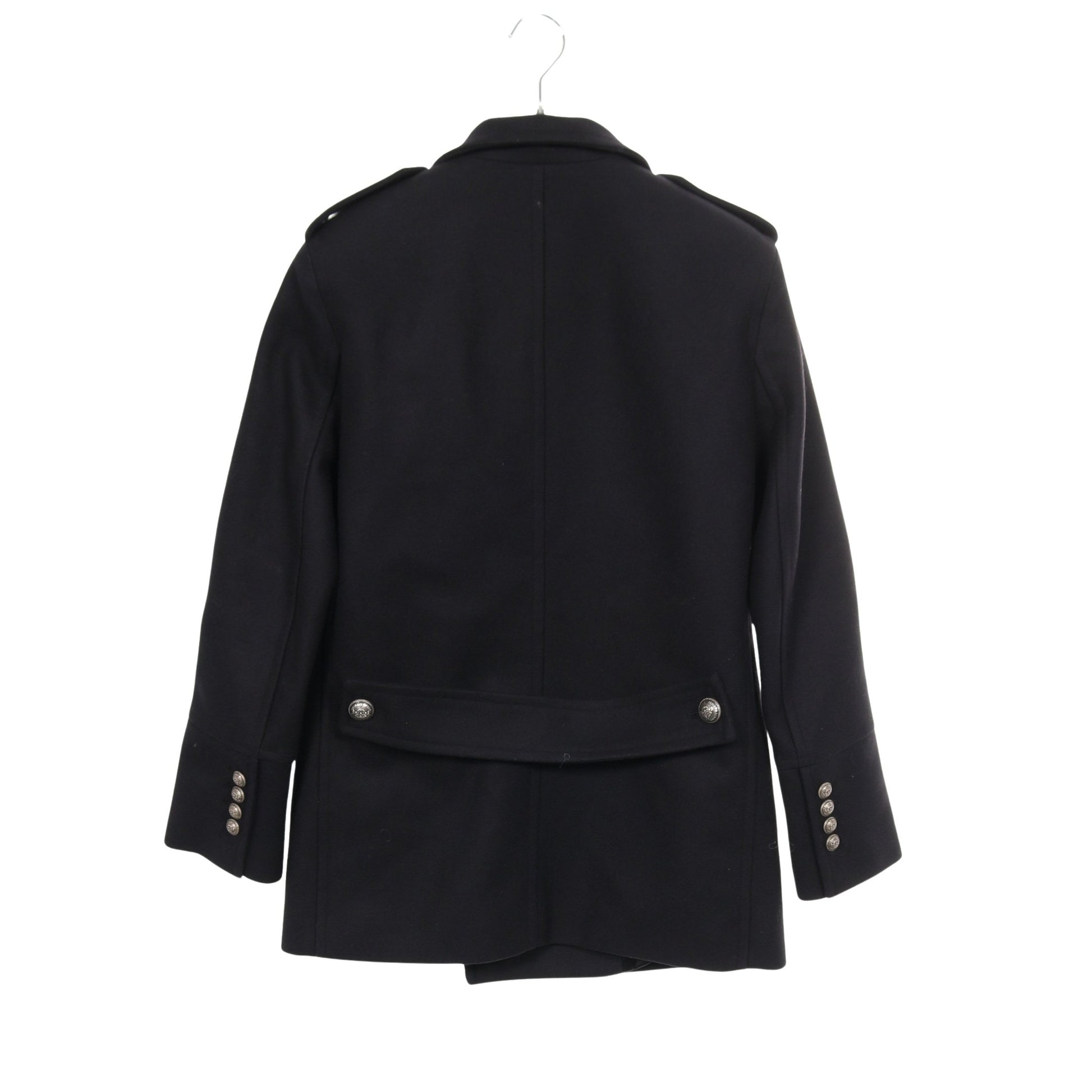 ナポレオン ジャケット コート ウール ダークネイビー バルマン アウター BALMAIN