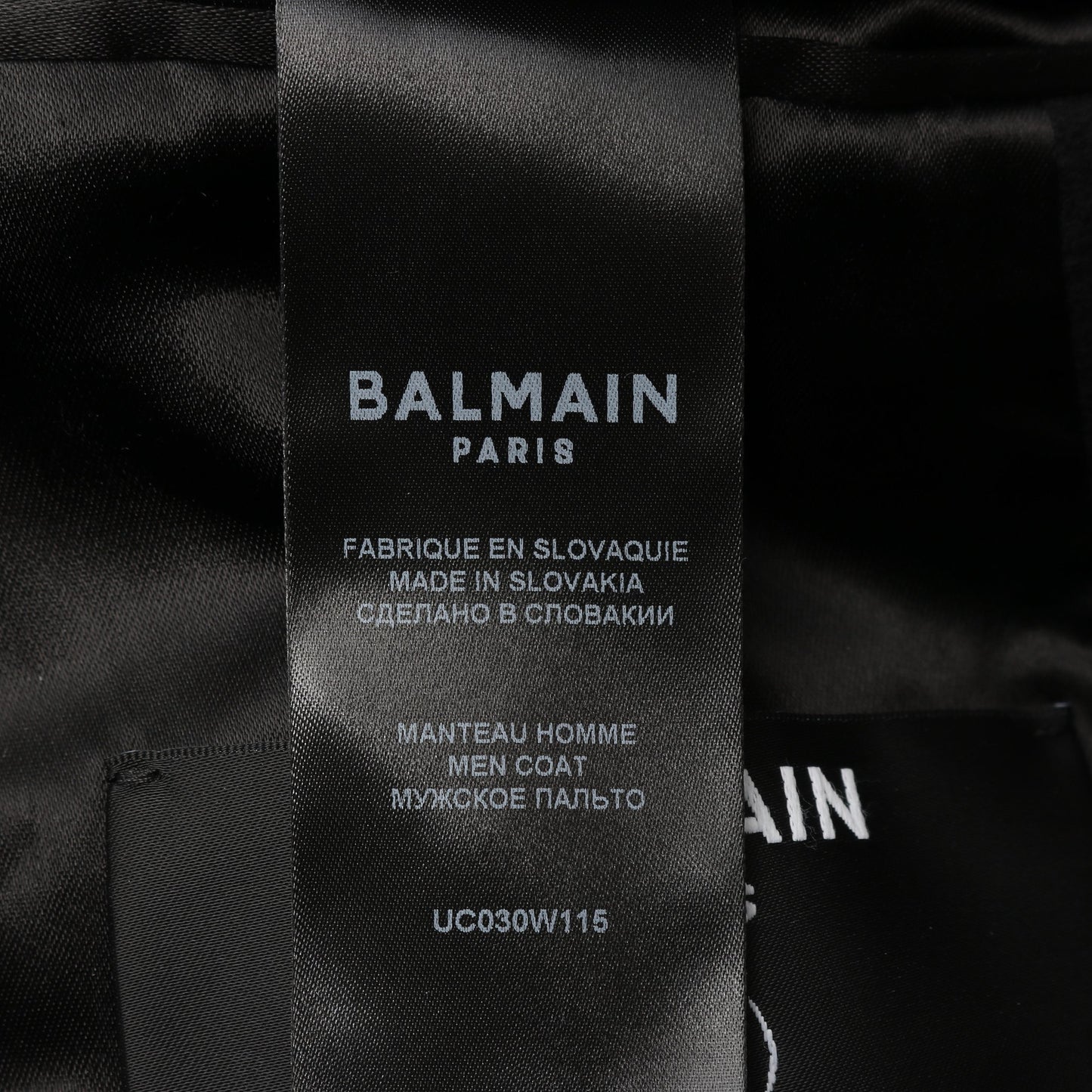 ナポレオン ジャケット コート ウール ダークネイビー バルマン アウター BALMAIN