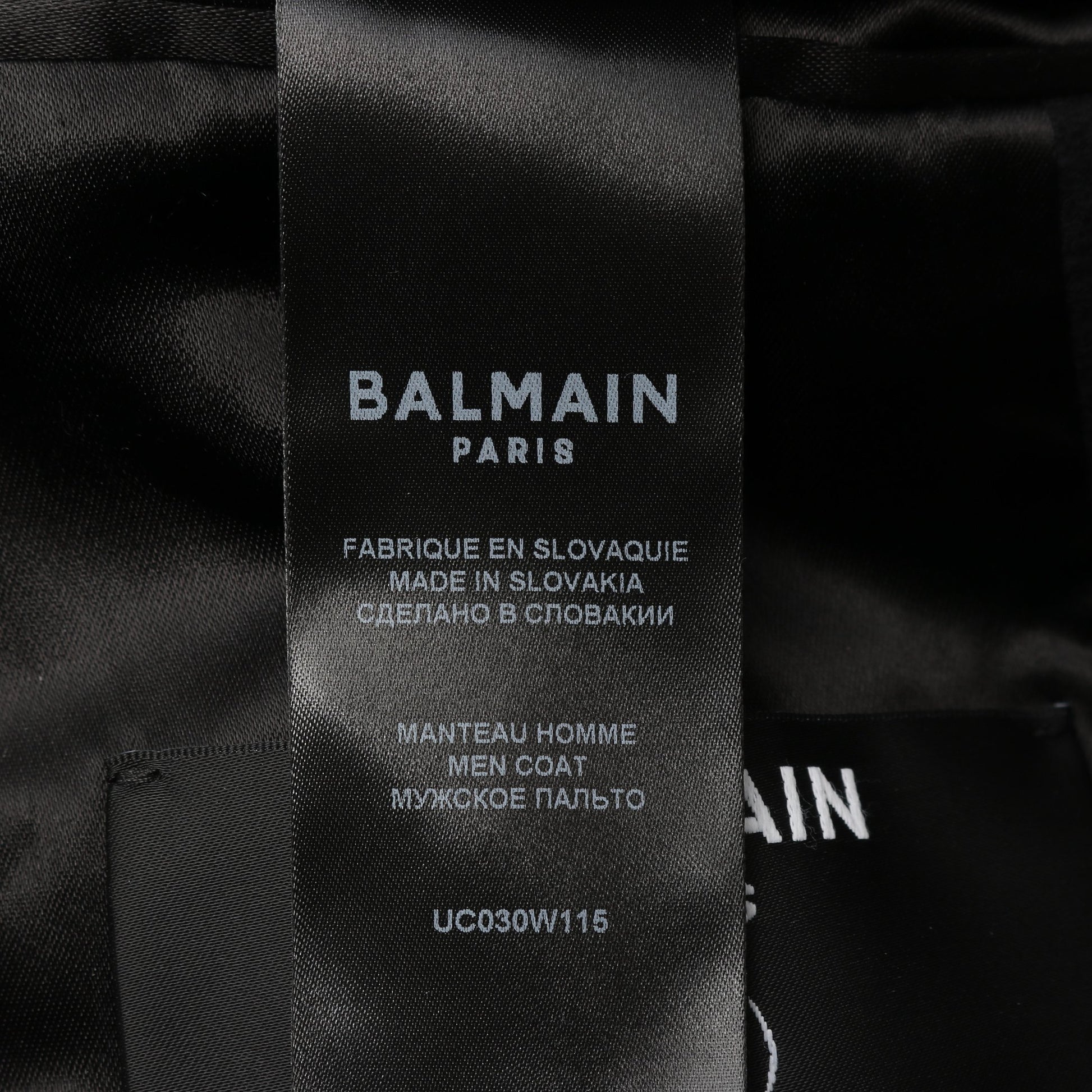 ナポレオン ジャケット コート ウール ダークネイビー バルマン アウター BALMAIN