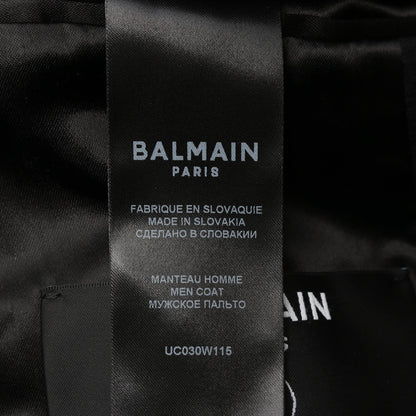 ナポレオン ジャケット コート ウール ダークネイビー バルマン アウター BALMAIN