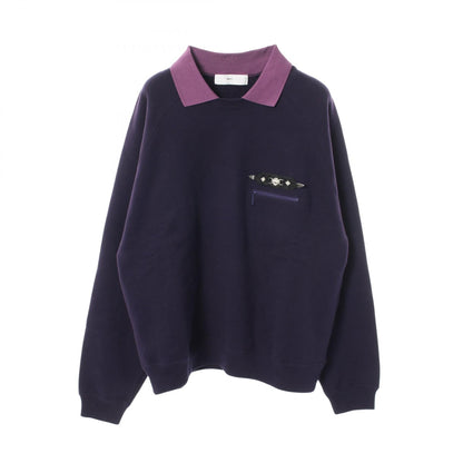 トーガビリリース POLO COLLAR SWEATSHIRT スウェット パープル系
