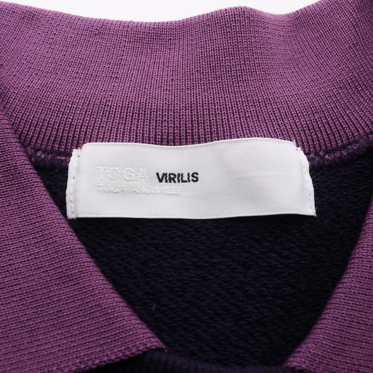 トーガビリリース POLO COLLAR SWEATSHIRT スウェット パープル系