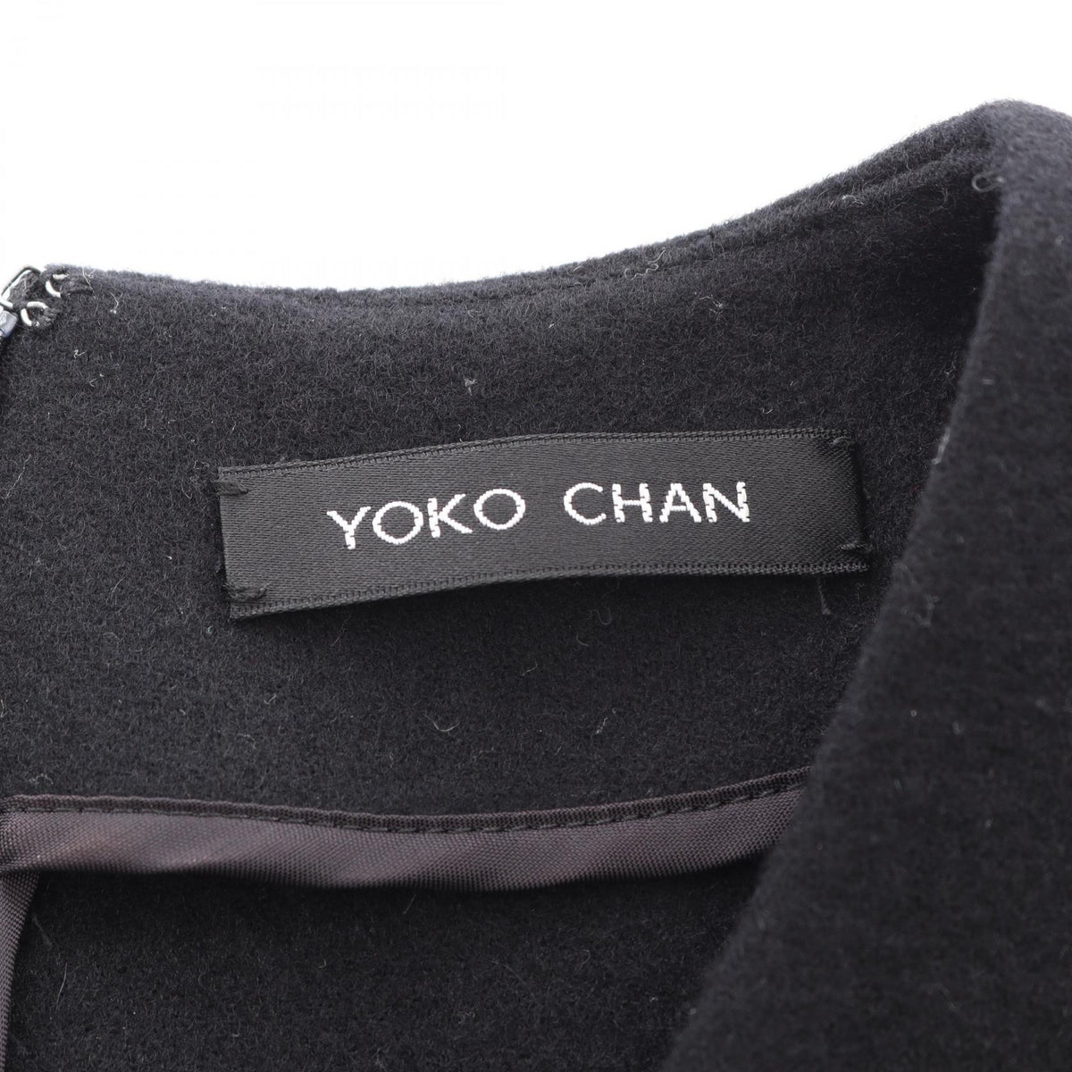 ヨーコチャン Vネック ワンピース ブラック系 ワンピース YOKO CHAN