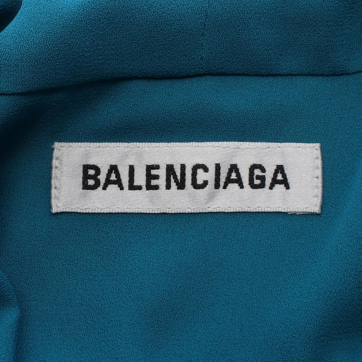 バレンシアガ 半袖 ボウタイ ブラウス グリーン系 トップス BALENCIAGA
