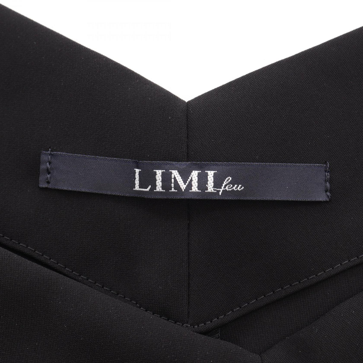 リミフゥ DOUBLE SATIN SQUARED HEM DRESS キャミソール ワンピース ブラック系 ワンピース LIMI FEU
