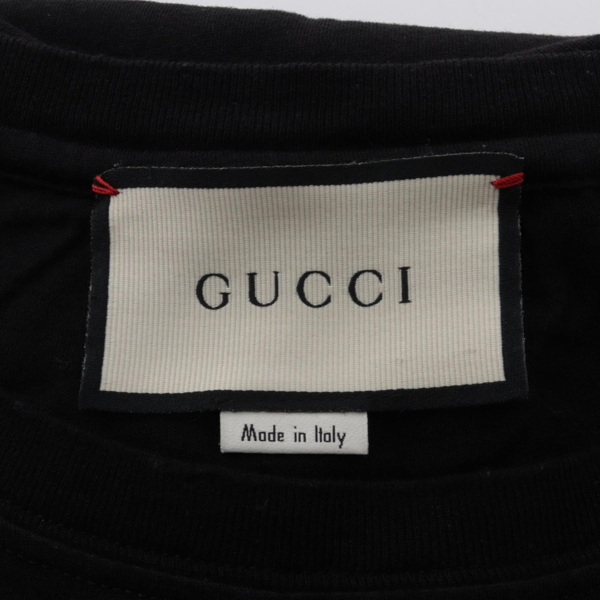グッチ ロゴ ウォッシュド ダメージ加工 半袖Tシャツ ブラック系 トップス GUCCI