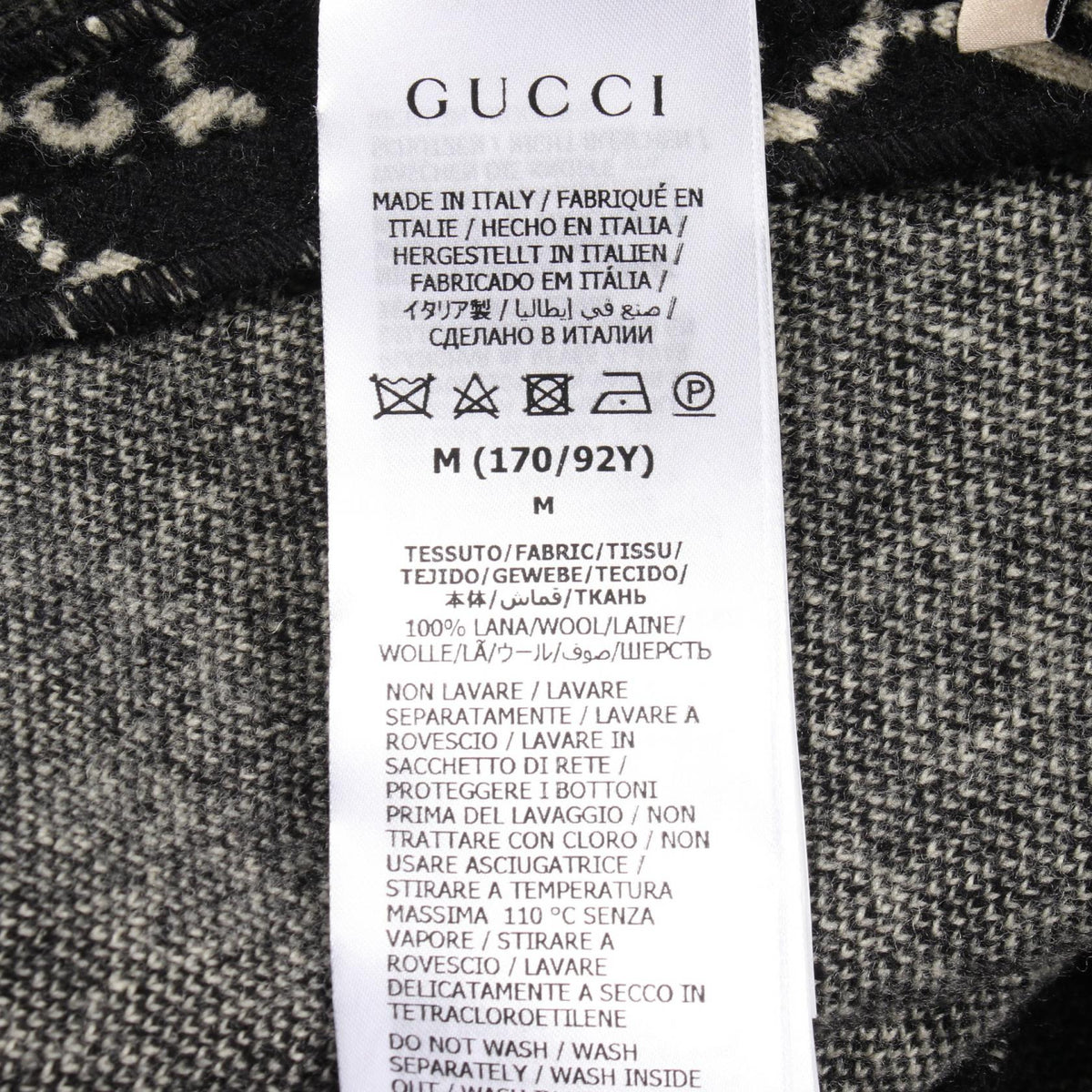 グッチ GGジャガード ケープ ポンチョ ブラック系 アウター GUCCI
