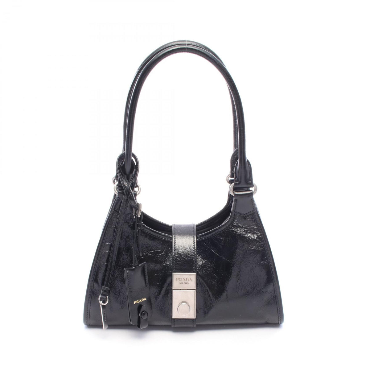 プラダ SOFT LUX ハンドバッグ ブラック系 バッグ PRADA