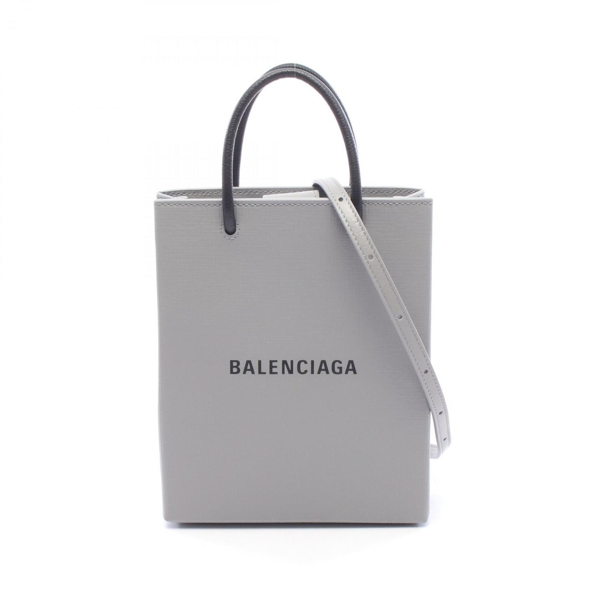 バレンシアガ ショッピングトートXXS 2WAY ハンドバッグ グレー系 ブラック系 バッグ BALENCIAGA