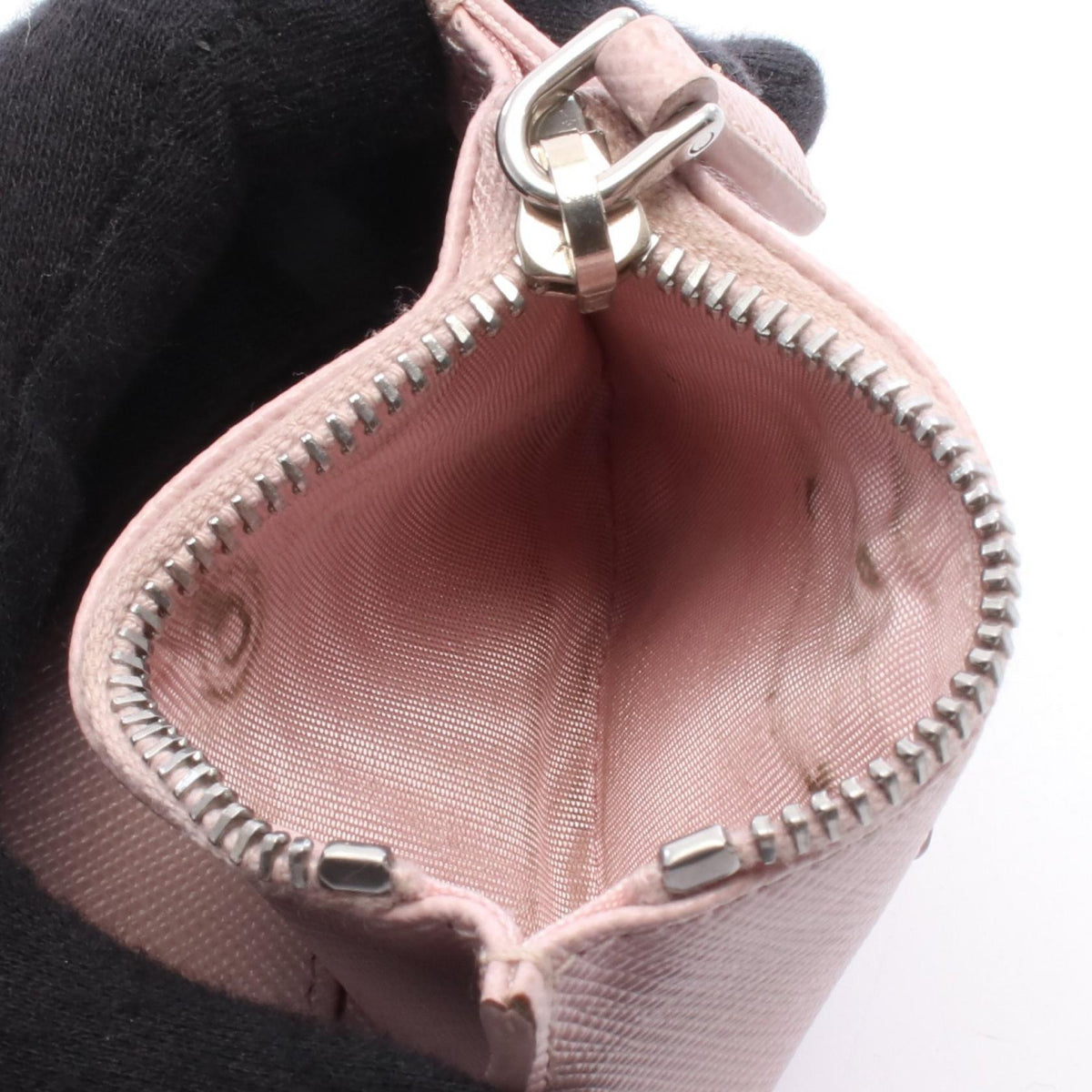 プラダ グレーストライアングル エンボス コインケース ピンク系 財布・小物 PRADA