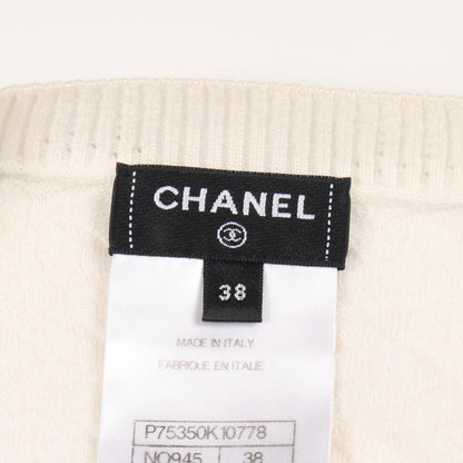 シャネル ココマークボタン カーディガン ホワイト系 トップス CHANEL