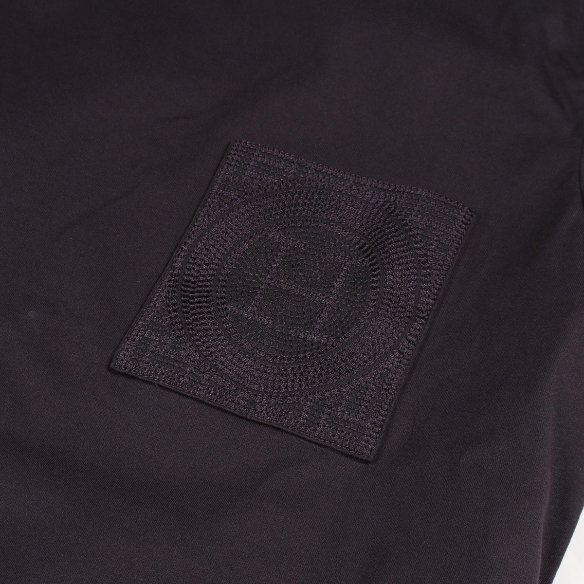 エルメス モザイク刺繍パッチポケット 半袖Tシャツ ブラック系 トップス HERMES