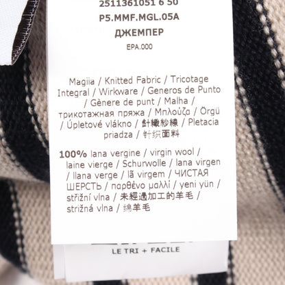 マックスマーラ ボーダー クロップド ニット ベージュ系 ブラック系 トップス MAX MARA