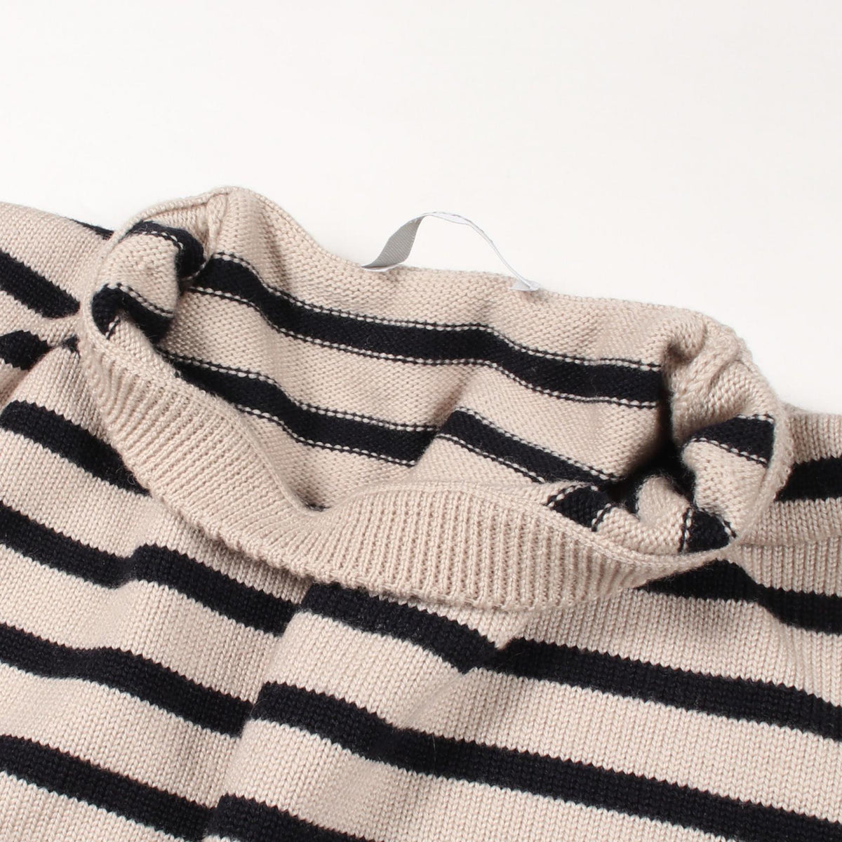 マックスマーラ ボーダー クロップド ニット ベージュ系 ブラック系 トップス MAX MARA