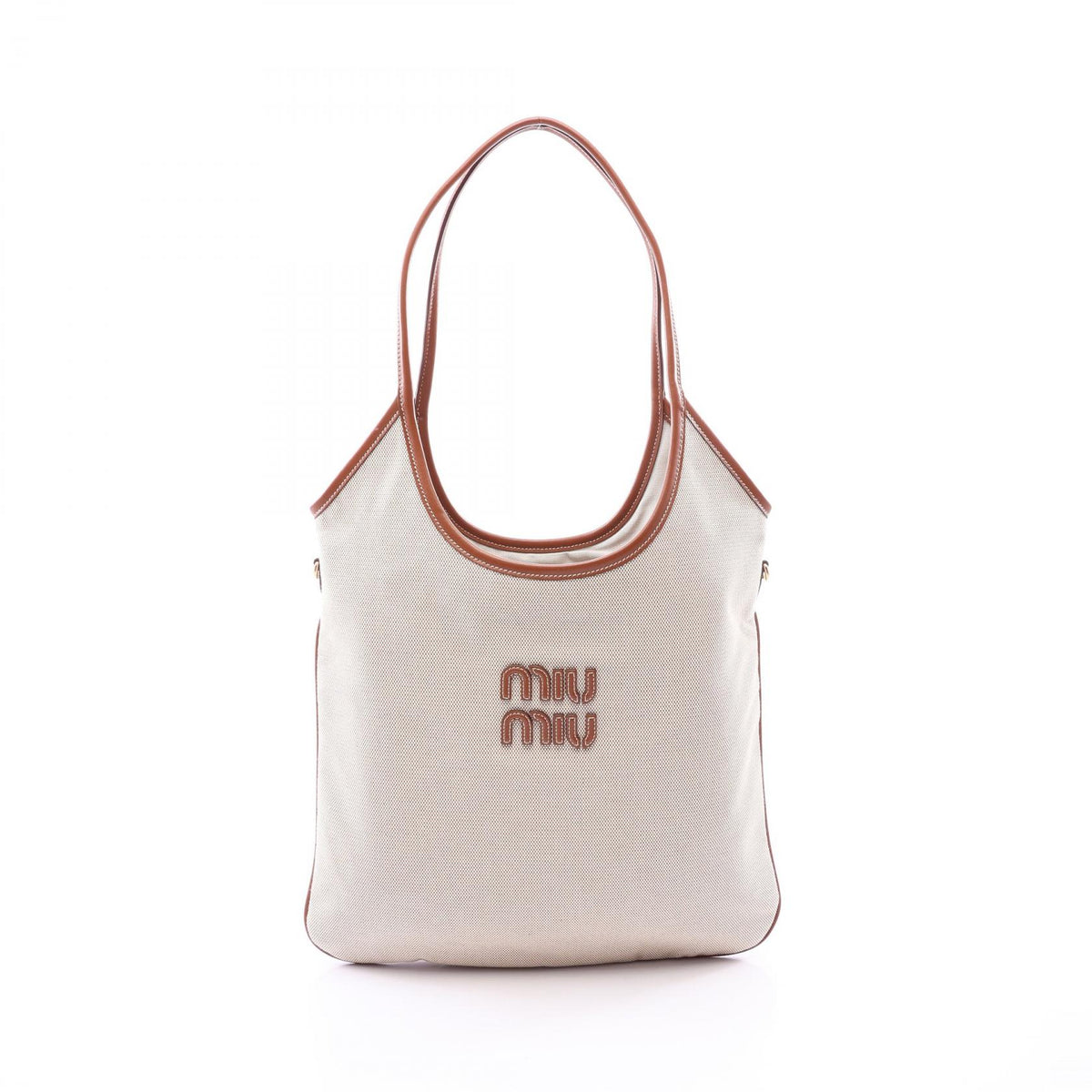 ミュウ ミュウ IVY アイビー トートバッグ アイボリー系 ブラウン系 バッグ MIU MIU