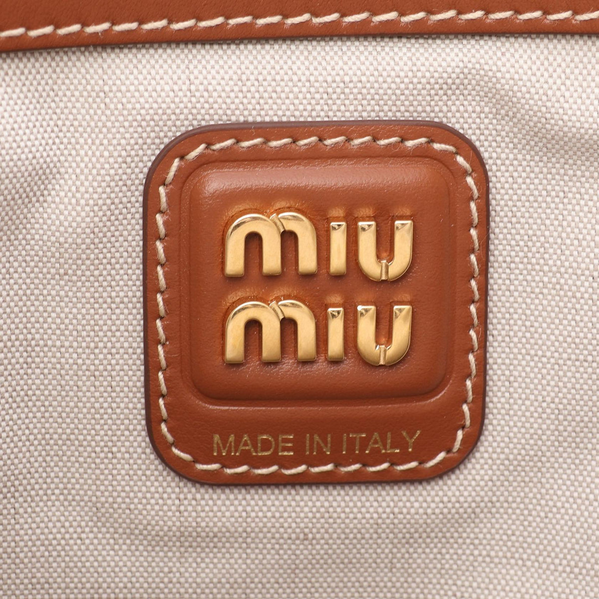 ミュウ ミュウ IVY アイビー トートバッグ アイボリー系 ブラウン系 バッグ MIU MIU