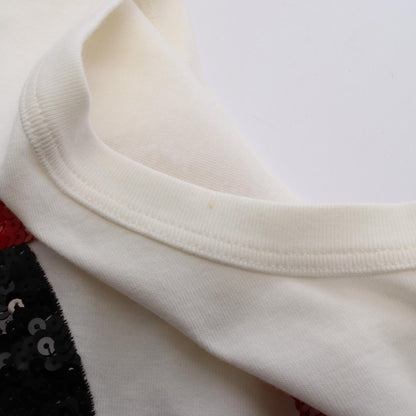 グッチ インターロッキングG スパンコール タンクトップ ホワイト系 ピンク系 トップス GUCCI