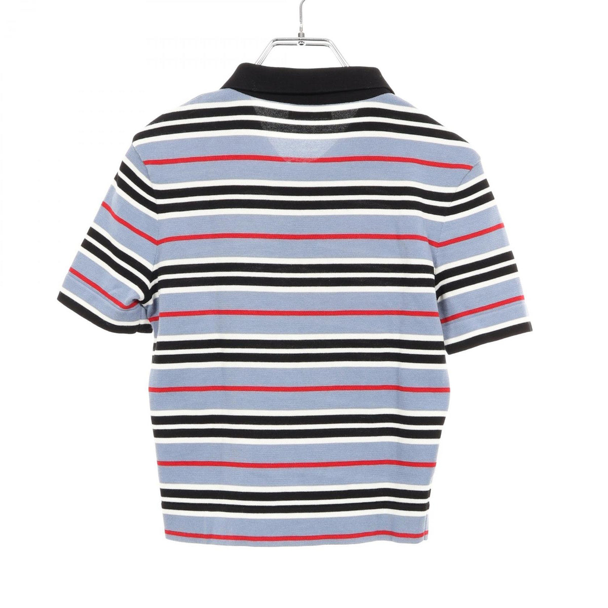 セリーヌ トリオンフ ボーダー クロップド ニット ポロシャツ ブルー系 ブラック系 レッド系 トップス CELINE