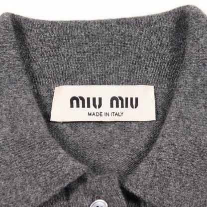 ミュウ ミュウ 半袖 ニット ポロシャツ グレー系 トップス MIU MIU