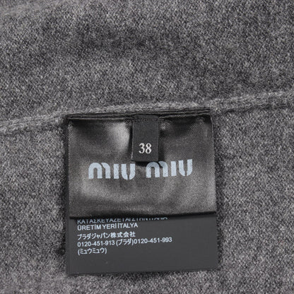 ミュウ ミュウ 半袖 ニット ポロシャツ グレー系 トップス MIU MIU
