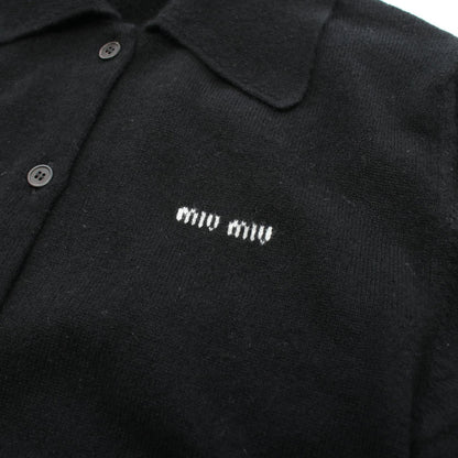 ミュウ ミュウ ロゴ カーディガン ブラック系 トップス MIU MIU