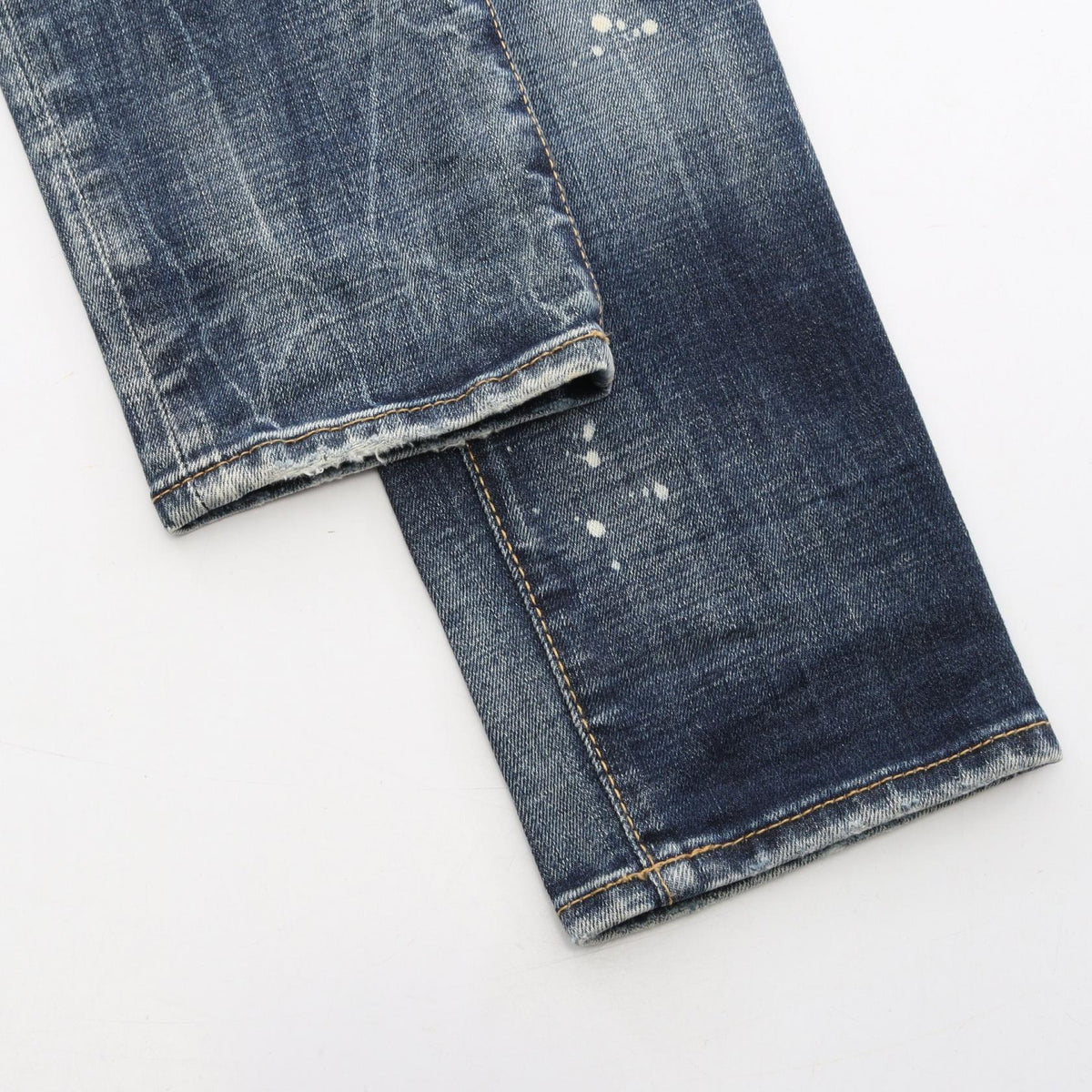 ディースクエアード SKATER ダメージ ペイント加工 デニムパンツ ネイビー系 ボトムス DSQUARED2