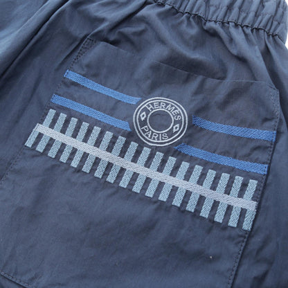 エルメス Clou de Selle 刺繍 ショート パンツ ネイビー系 ボトムス HERMES