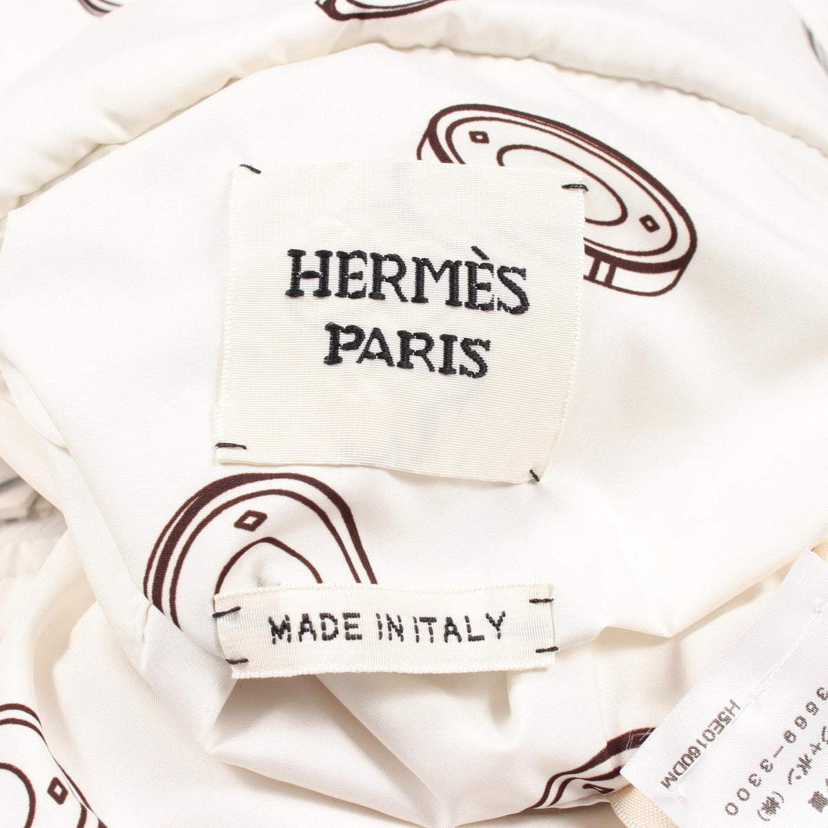 エルメス Clou de Selle Semis リバーシブルフード付き 中綿 その他ジャケット ホワイト系 アウター HERMES