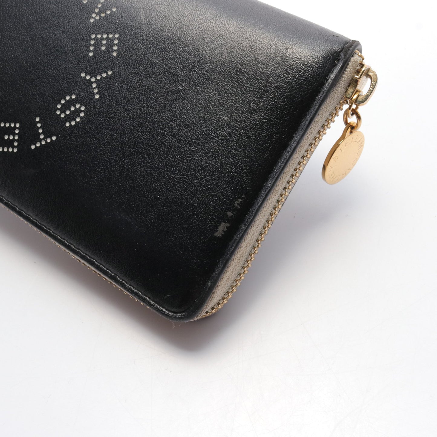 ZIP WALLET BICOLOR ラウンドファスナー長財布 フェイクレザー ブラック ステラマッカートニー 財布・小物 Stella McCartney