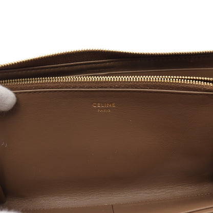 Cチャーム ラージジップドウォレット ラウンドファスナー長財布 レザー ベージュ セリーヌ 財布・小物 CELINE