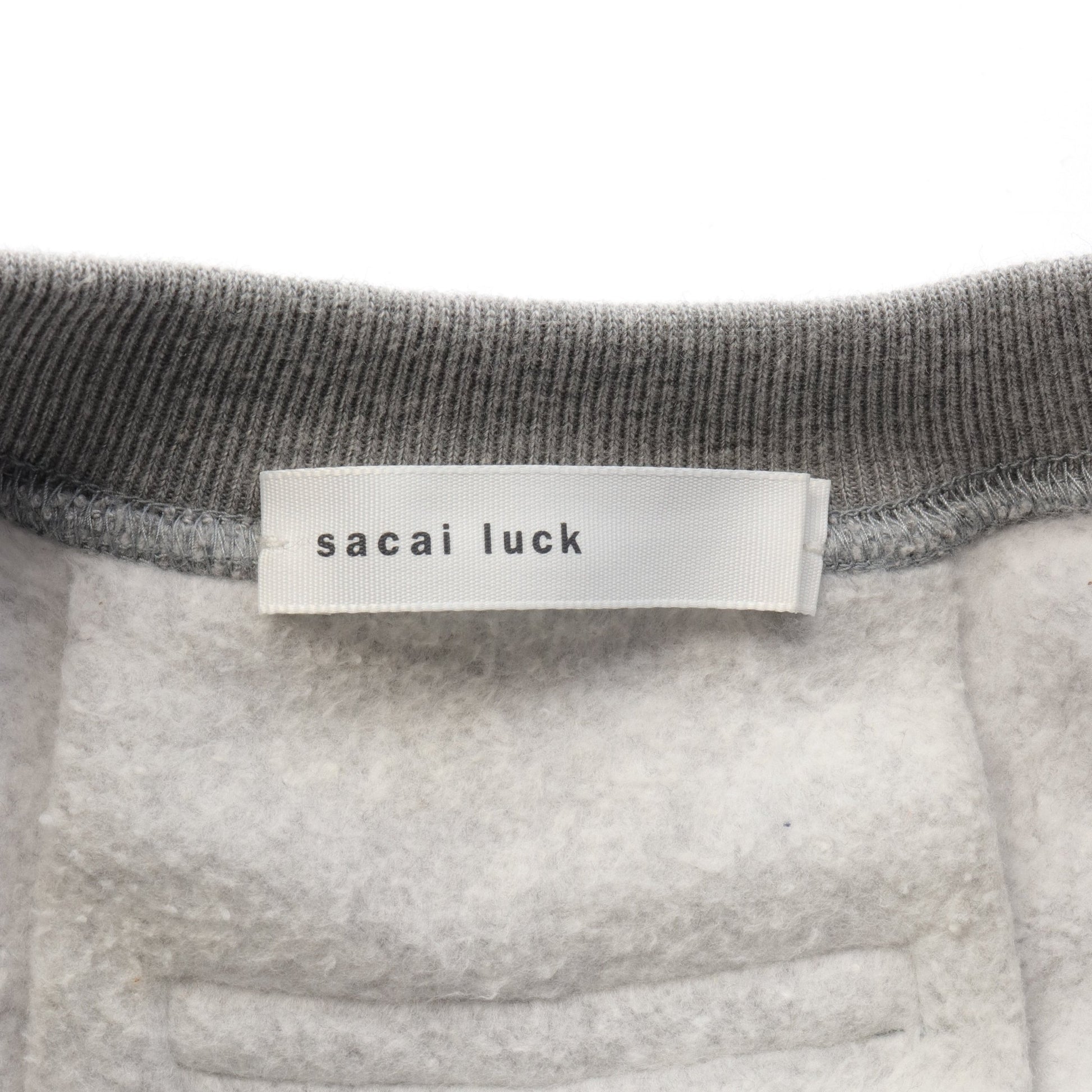 スウェット ワンピース 長袖 コットン ライトグレー サカイラック ワンピース sacai luck