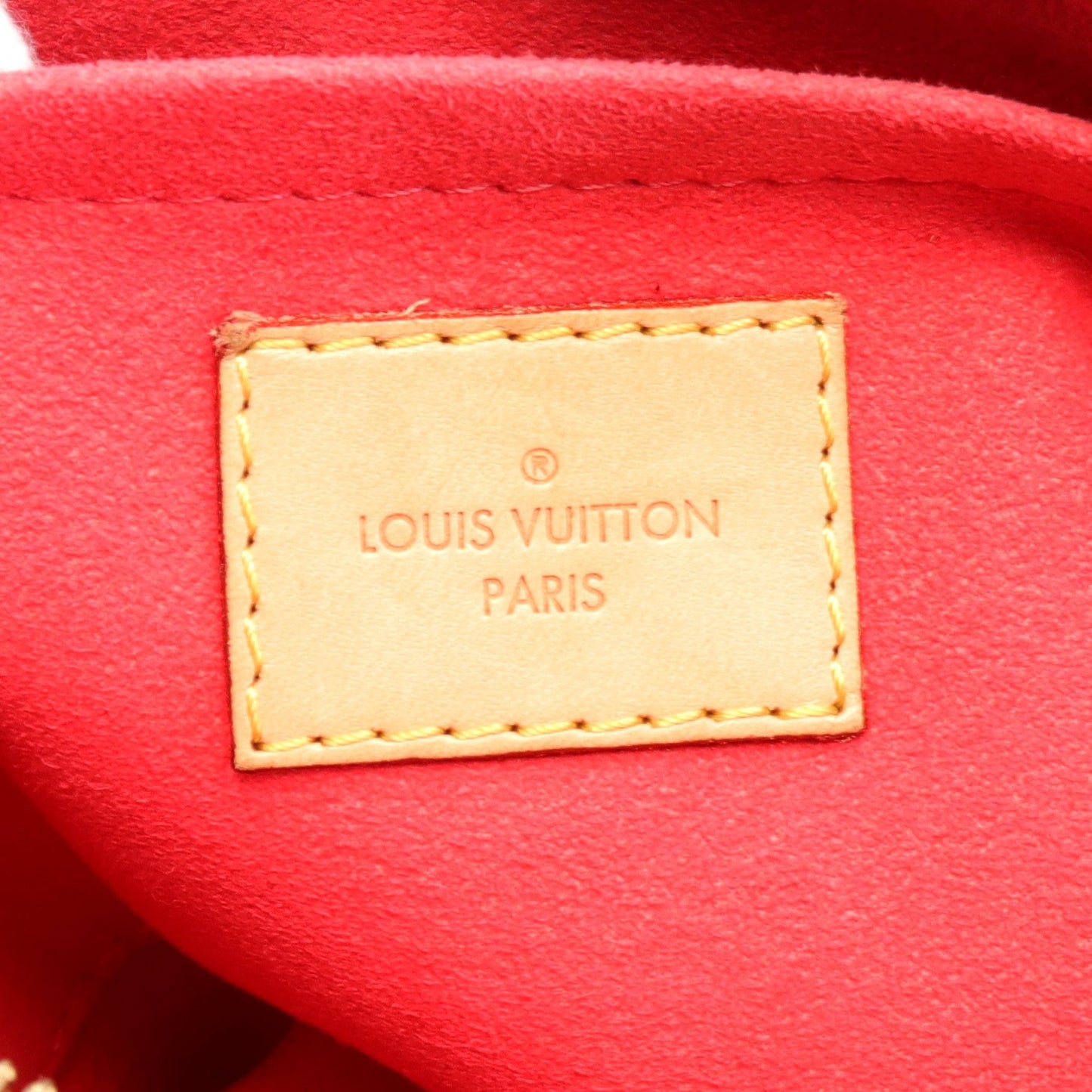 パラスBB モノグラム スリーズ ハンドバッグ PVC レザー ブラウン レッド 2WAY ルイヴィトン バッグ LOUIS VUITTON