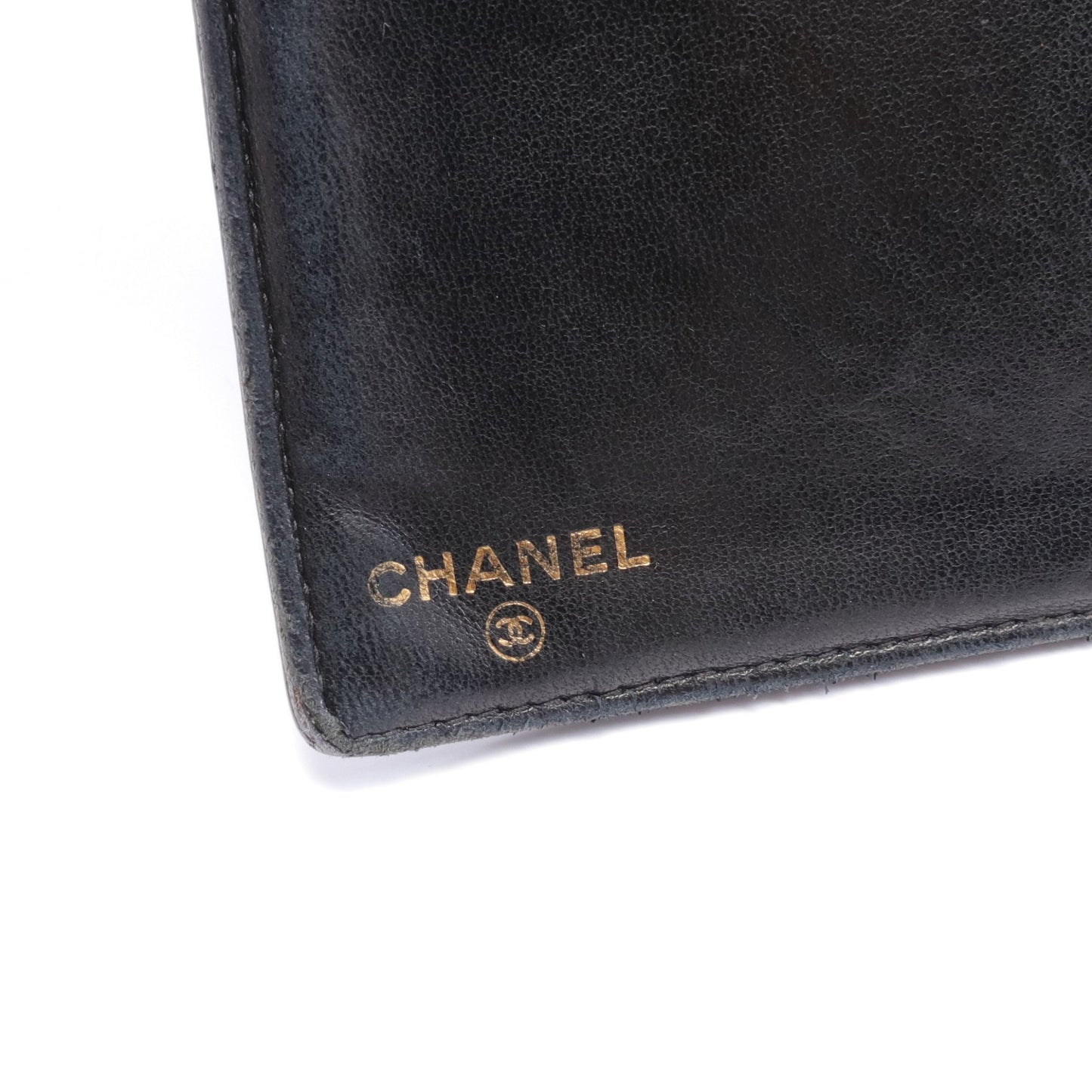 ココマーク 二つ折り長財布 キャビアスキン ブラック ゴールド金具 シャネル 財布・小物 CHANEL