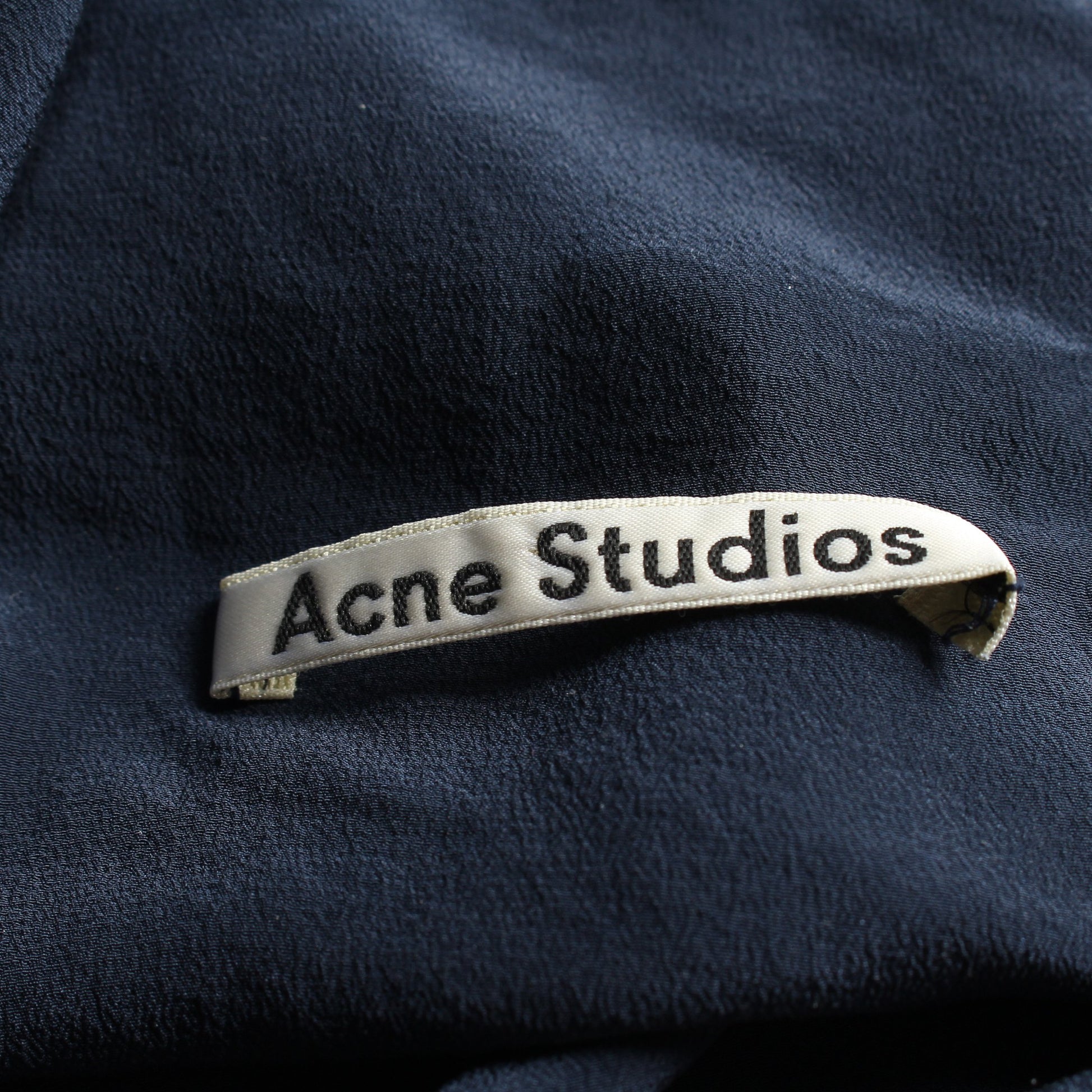 leni silk paw14 ブラウス ノースリーブ シルク ネイビー アクネストゥディオズ トップス Acne Studios