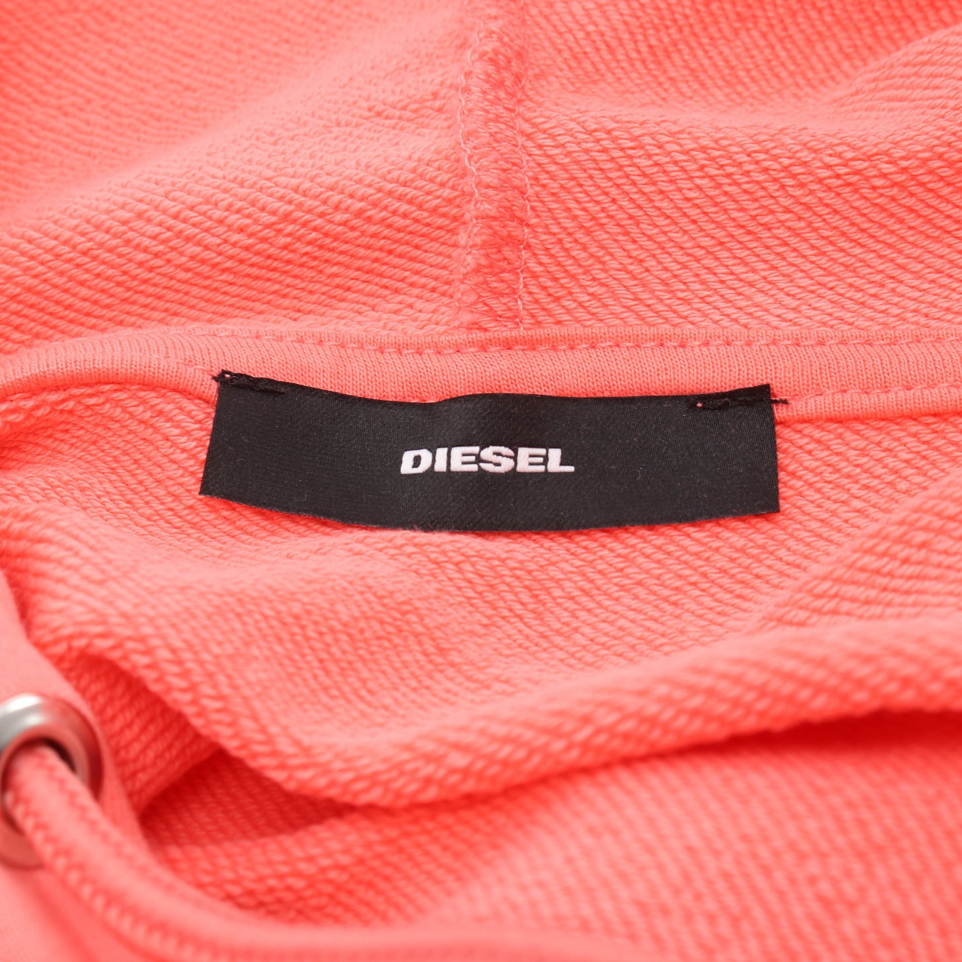 パーカー ワンピース ロゴプリント コットン コーラルピンク ディーゼル ワンピース DIESEL