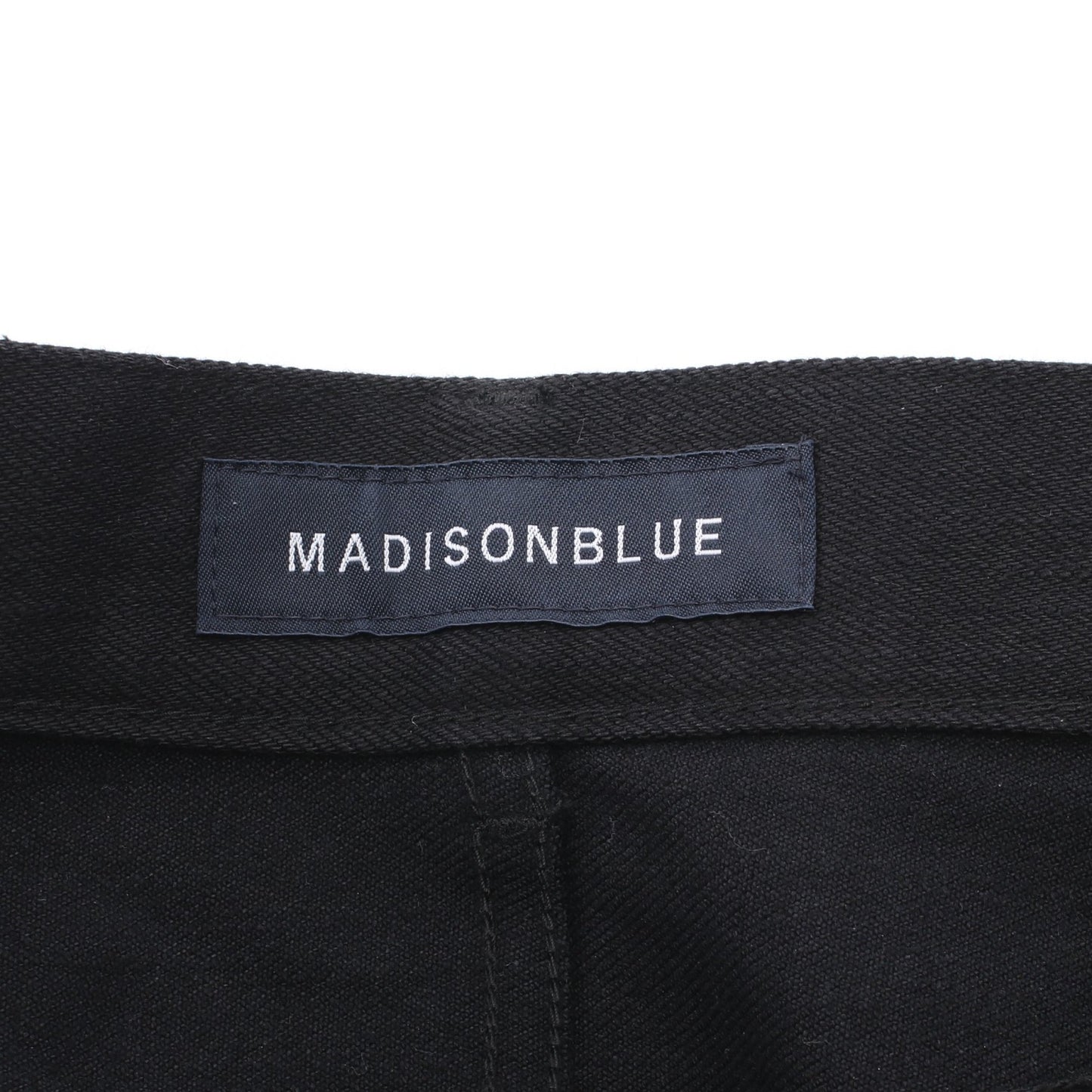 HEM CUT SLIM FLARE DENIM デニムパンツ コットン ブラック カットオフ マディソンブルー ボトムス MADISONBLUE