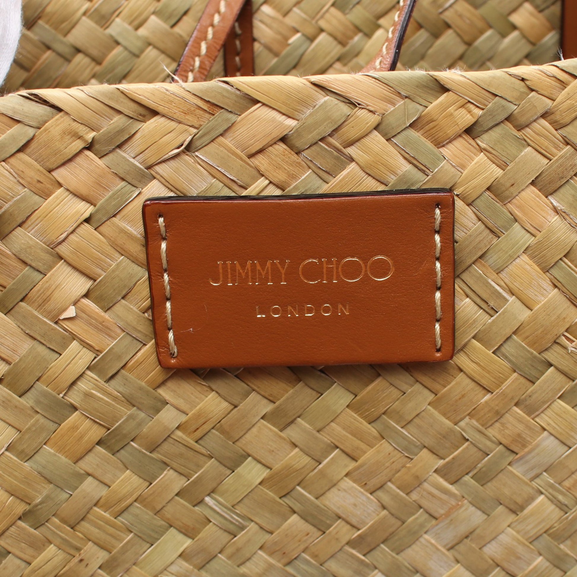 かごバッグ ショルダーバッグ ラフィア レザー ベージュ ブラウン スタースタッズ ジミーチュウ バッグ JIMMY CHOO