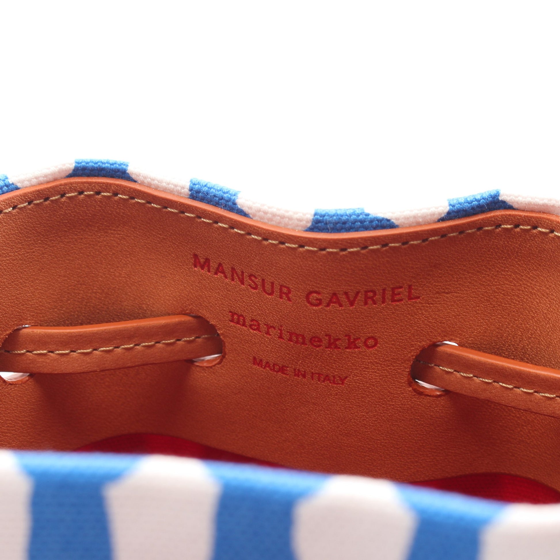 MANSUR GAVRIEL × MARIMEKKO スオム ミニバケット ショルダーバッグ キャンバス ブルー マンサーガブリエル バッグ MANSUR GAVRIEL