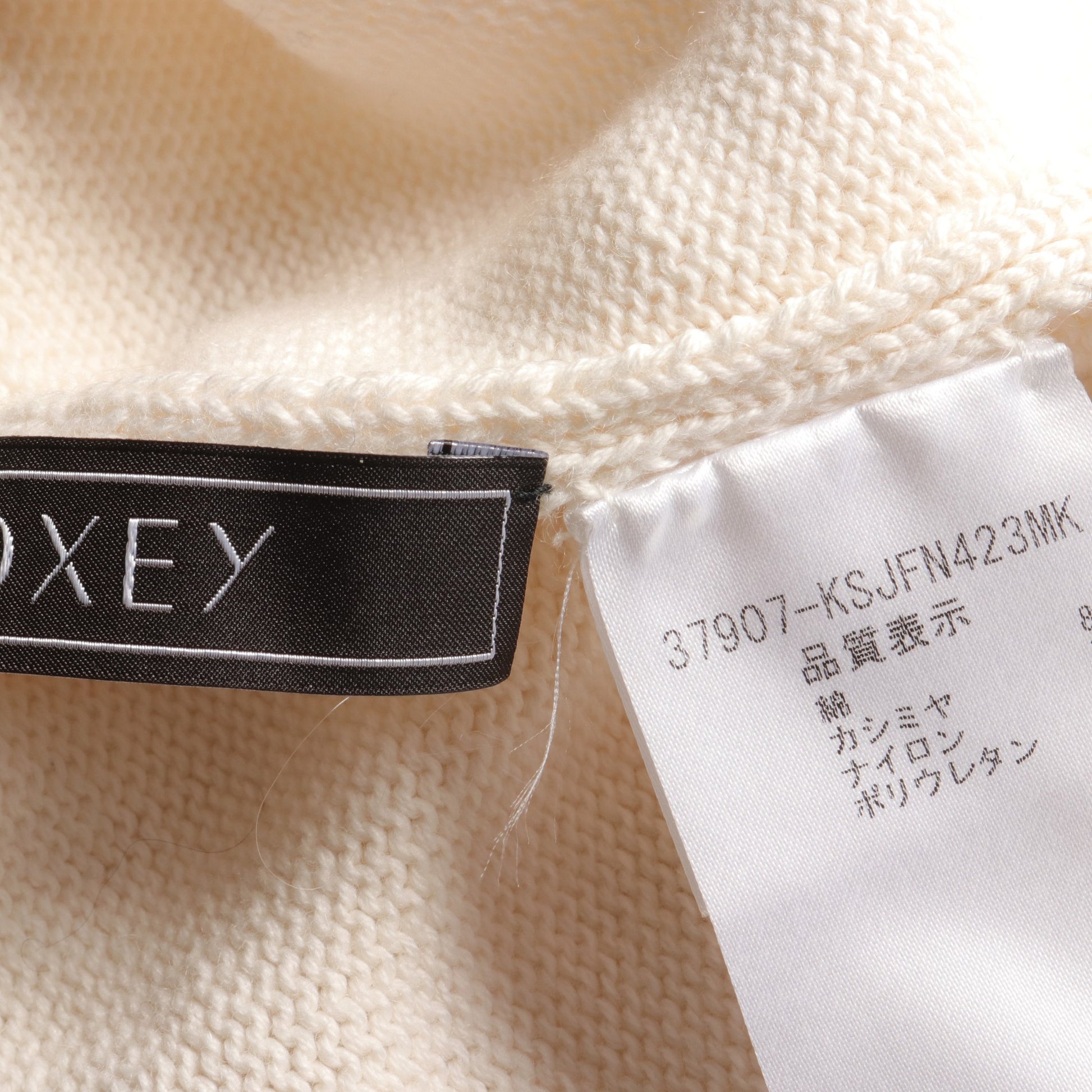 カーディガン コットン カシミヤ オフホワイト フォクシー トップス FOXEY