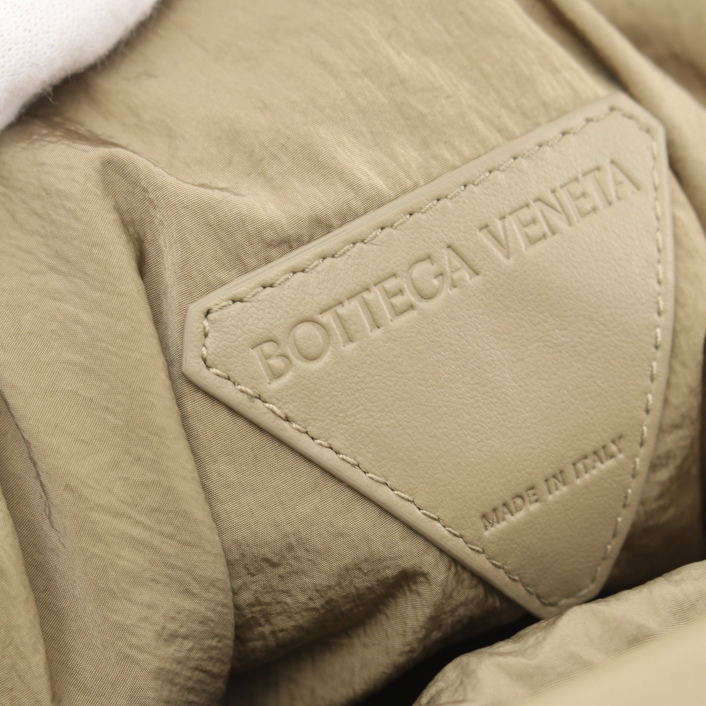 POINT BASKET ハンドバッグ レザー カーキベージュ ボッテガヴェネタ バッグ BOTTEGA VENETA