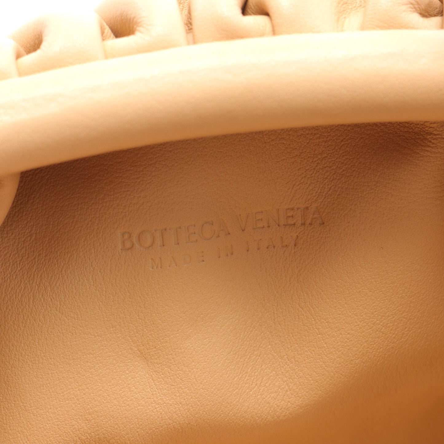 ミニ ポーチ ショルダーバッグ レザー ライトベージュ ボッテガヴェネタ バッグ BOTTEGA VENETA