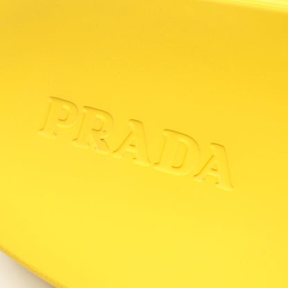 スライドサンダル ラバー イエロー ロゴ プラダ シューズ PRADA