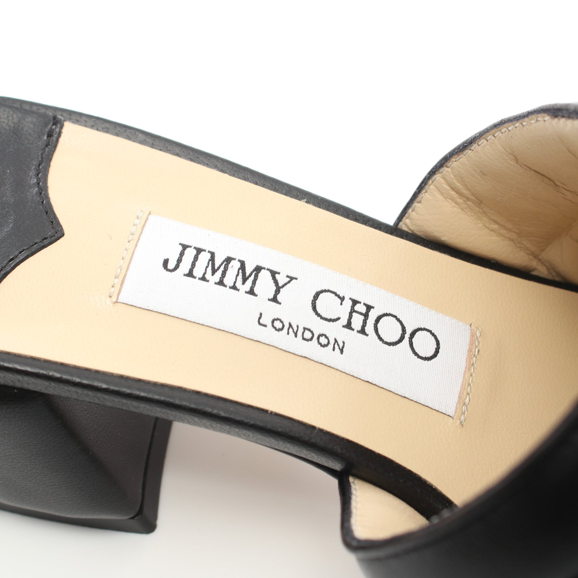 THEMIS FLAT サンダル レザー ブラック ジミーチュウ シューズ JIMMY CHOO